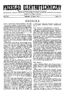 Przegląd Elektrotechniczny : organ Stowarzyszenia Elektrotechnik&oacute;w Polskich R. XXIV z. 1/2 (1948)