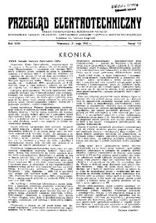 Przegląd Elektrotechniczny : organ Stowarzyszenia Elektrotechnik&oacute;w Polskich R. XXIV z. 4/5 (1948)