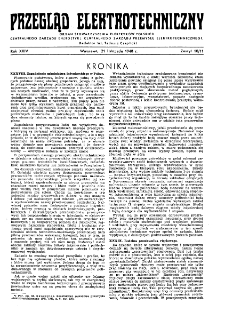 Przegląd Elektrotechniczny : organ Stowarzyszenia Elektrotechnik&oacute;w Polskich R. XXIV z. 10/11 (1948)