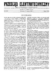Przegląd Elektrotechniczny : organ Stowarzyszenia Elektrotechnik&oacute;w Polskich R. XXV z. 4/5/6 (1949)