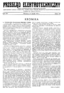 Przegląd Elektrotechniczny : organ Stowarzyszenia Elektrotechnik&oacute;w Polskich R. XXV z. 7/8 (1949)