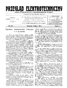 Przegląd Elektrotechniczny : organ Stowarzyszenia Elektrotechnik&oacute;w Polskich R. VIII z. 4 (1926)