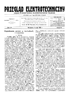 Przegląd Elektrotechniczny : organ Stowarzyszenia Elektrotechnik&oacute;w Polskich R. VIII z. 9 (1926)