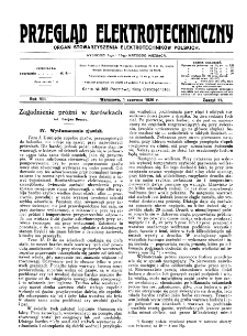 Przegląd Elektrotechniczny : organ Stowarzyszenia Elektrotechnik&oacute;w Polskich R. VIII z. 11 (1926)