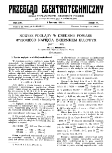 Przegląd Elektrotechniczny : organ Stowarzyszenia Elektrotechnik&oacute;w Polskich R. XIV z. 11 (1932)