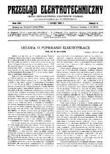 Przegląd Elektrotechniczny : organ Stowarzyszenia Elektrotechnik&oacute;w Polskich R. XVI z. 3 (1934)