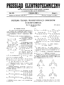 Przegląd Elektrotechniczny : organ Stowarzyszenia Elektrotechnik&oacute;w Polskich R. XVI z. 7 (1934)