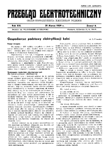 Przegląd Elektrotechniczny : organ Stowarzyszenia Elektrotechnik&oacute;w Polskich R. XXI z. 6 (1939)
