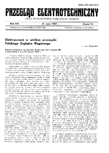 Przegląd Elektrotechniczny : organ Stowarzyszenia Elektrotechnik&oacute;w Polskich R. XXI z. 14 (1939)