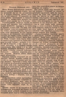 Zdrowie: miesięcznik poświęcony hygienie publicznej i prywatnej 1887, nr 25
