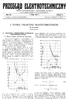 Przegląd Elektrotechniczny : organ Stowarzyszenia Elektrotechnik&oacute;w Polskich R. XII z. 9 (1930)