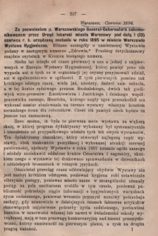 Zdrowie: miesięcznik poświęcony hygienie publicznej i prywatnej 1894, czerwiec