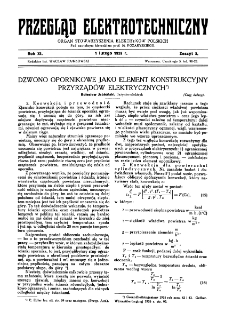 Przegląd Elektrotechniczny : organ Stowarzyszenia Elektrotechnik&oacute;w Polskich R. XI z. 3 (1929)