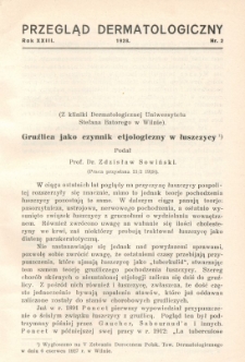 Przegląd Dermatologiczny: organ Polskiego T-wa Dermatologicznego 1928, T. XXIII, nr 2