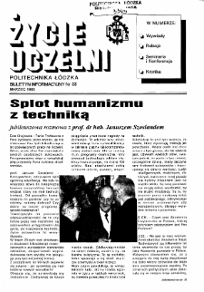 Życie Uczelni : biuletyn informacyjny Politechniki Ł&oacute;dzkiej nr 33 (1995) [PDF]
