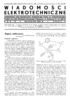 Wiadomości Elektrotechniczne : miesięcznik pod naczelną redakcją prof. M. Pożaryskiego. R. IV nr 12 (1936)