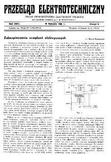 Przegląd Elektrotechniczny : organ Stowarzyszenia Elektrotechnik&oacute;w Polskich R. XVIII z. 2 (1936)
