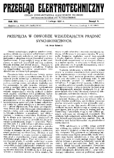 Przegląd Elektrotechniczny : organ Stowarzyszenia Elektrotechnik&oacute;w Polskich R. XIII z. 3 (1931)