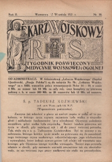 Lekarz wojskowy: tygodnik poświęcony medycynie wojskowej i ogólnej 1921, R. II, nr 38