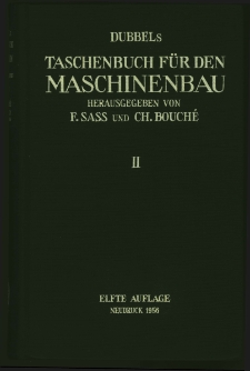 Dubbels. Taschenbuch f&uuml;r den Maschinenbau. Zweiter Band