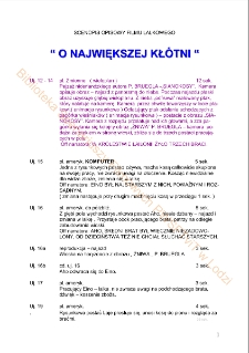 O największej kłótni (scenopis)