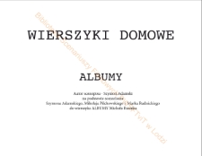 Wierszyki domowe. Albumy (scenopis)