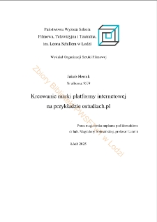 Kreowanie marki platformy internetowej na przykładzie ostudiach.pl