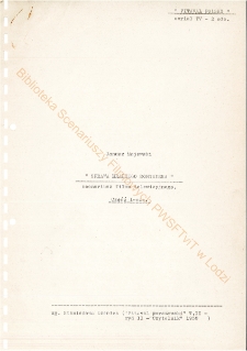 Sprawa hrabiego Rottera - część I - wersja 2 (scenariusz)