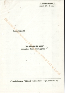 Strzały o świcie - wersja 3 (scenariusz)