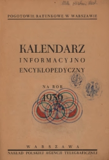 Kalendarz Informacyjno-Encyklopedyczny na Rok Zwyczajny 1939