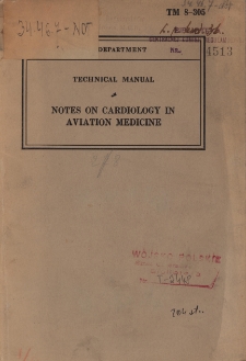 Technical Manual: Notes on Cardiology an Aviation Medicine