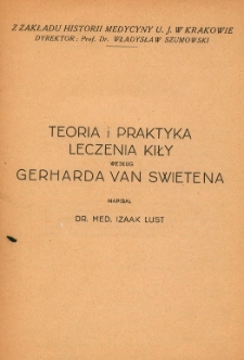 Teoria i praktyka leczenia kiły według Gerharda van Swietena