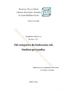 Od zastępstwa do budowania roli. Studium przypadku