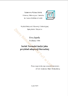 Serial Normalni ludzie jako przykład adaptacji literackiej