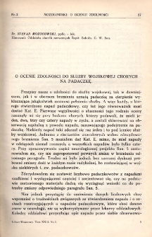 Lekarz wojskowy: dwutygodnik wydawany przez Departament Zdrowia Ministerstwa Spraw Wojskowych 1934, R. XV, T. XXIII, nr 2