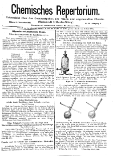 Chemiker Zeitung: Chemisches Repertorium Jg. 10 Nr. 34 (1886)