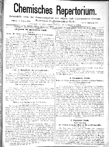 Chemiker Zeitung: Chemisches Repertorium Jg. 12 Nr. 27 (1888)