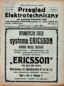 Przegląd Elektrotechniczny : organ Stowarzyszenia Elektrotechnik&oacute;w Polskich R. VII z. 5 (1925)