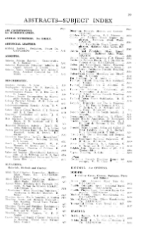 Abstracts - Subject Index vol. 35 (1944)