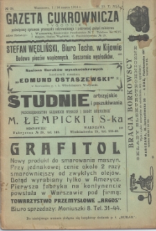 Gazeta cukrownicza R. 21, t. 41 nr 24 (1914)