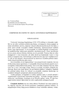 CIERPIENIE DUCHOWE W UJĘCIU ANTONIEGO KĘPIŃSKIEGO