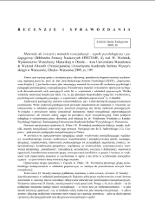 Recenzje i sprawozdania 2009