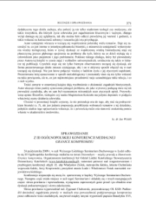 SPRAWOZDANIE Z III OG&Oacute;LNOPOLSKIEJ KONFERENCJI MEDIALNEJ 'GRANICE KOMPROMISU'