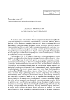 USUNIĘCIE PROBOSZCZA. ANALIZA KONKRETNEGO PRZYPADKU