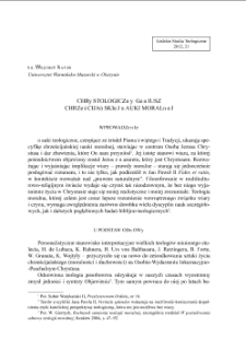 CHRYSTOLOGICZNY GENIUSZ CHRZEŚCIJAŃSKIEJ NAUKI MORALNEJ