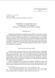 SCHIZOFRENIA JAKO PRZYCZYNA NIEZDOLNOŚCI DO PODJĘCIA ISTOTNYCH OBOWIĄZKÓW MAŁŻEŃSKICH