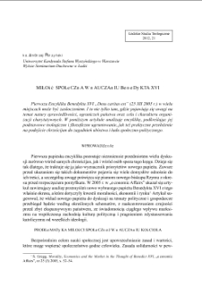 MIŁOŚĆ SPOŁECZNA W NAUCZANIU BENEDYKTA XVI