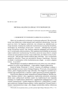 MICHAŁA KLEPACZA IDEAŁY WYCHOWAWCZE