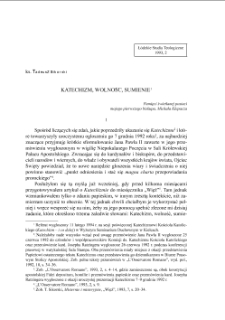 KATECHIZM, WOLNOŚĆ, SUMIENIE