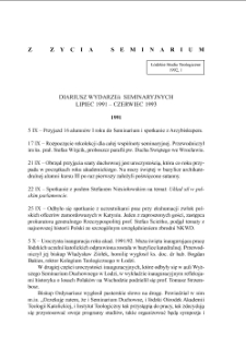 DIARIUSZ WYDARZEŃ SEMINARYJNYCHLIPIEC 1991 – CZERWIEC 1993